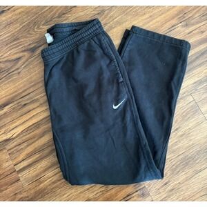 Nike Men's Black Joggers with White Logo